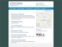 Tablet Screenshot of columbiagraphics.com